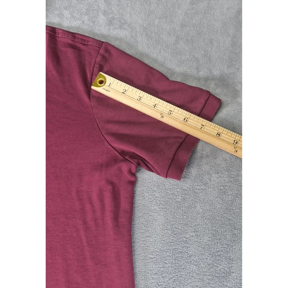 Polo Ralph Lauren Mens Classic Fit Polo Shirt Medium Burgundy Red Short Sleeve